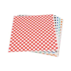 240 ark rutiga, torra, vaxade delikatesspapper, fettbeständiga matkorgsinlägg, delikatesspapper, vaxade pappersark för smörgåsar