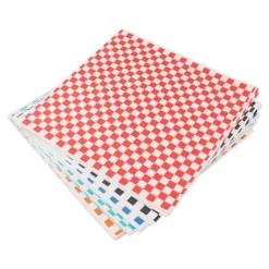 240 ark rutiga, torra, vaxade delikatesspapper, fettbeständiga matkorgsinlägg, delikatesspapper, vaxade pappersark för smörgåsar