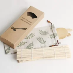 100% bambu sushi kit rullande mattor rispaddlar risspridare ätpinnar