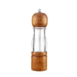 20,5 cm Retro Trä Manuell Justerbar Kvarn för Peppar, Salt, Kryddor - Kaffefärgad