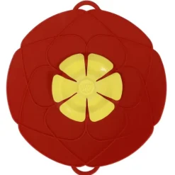 28 cm överfyllningsskyddande dammtät spillstopp silikon kastrulllock kök matlagningsverktyg röd