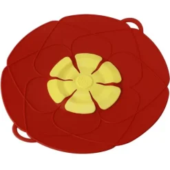 28 cm överfyllningsskyddande dammtät spillstopp silikon kastrulllock kök matlagningsverktyg röd