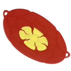 28 cm överfyllningsskyddande dammtät spillstopp silikon kastrulllock kök matlagningsverktyg röd