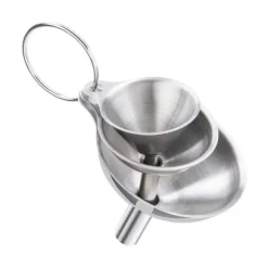 3 delar kökstrattar i rostfritt stål - Liten Medium Stor för eteriska oljor, kryddor, parfym, pulver, flaskor och flaska med anti-droppring