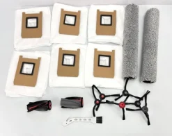 17 Delars Tillbehörssats Kompatibel med Eufy RoboVac E28 Omni/E25 Omni - Huvudborstar, Sidoborstar, Dammpåsar