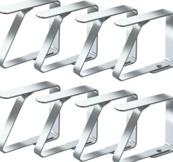 8 dukhållare - rostfritt stål, silverfärgade - 4 cm