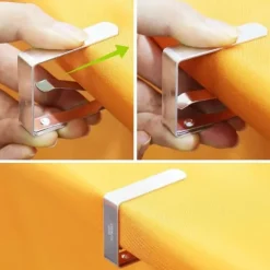 8 dukhållare - rostfritt stål, silverfärgade - 4 cm