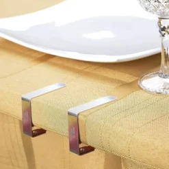 8 dukhållare - rostfritt stål, silverfärgade - 4 cm