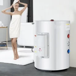 10 Gallon Elektrisk Varmvattenberedare, Instant Hot 1,6Kw, LED-display, Perfekt för Dusch