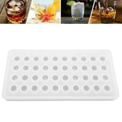 40 hål silikon isbollsform isbitsform för partybartillbehör transparent