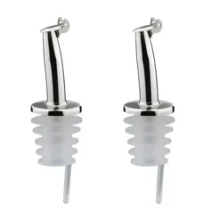 2 hällproppar med klaff i rostfritt stål och silikon