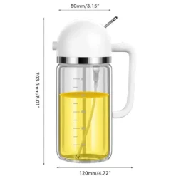 2 i 1 glasoljespruta olivolja dispenser Press typ dispenser för matlagning kök grill