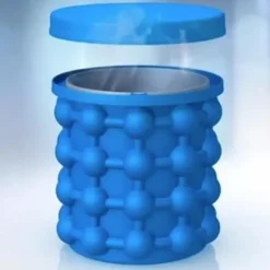 2 i 1 Ice Cube Silikonformar Ice Hink,Ice Cube Maker Genie -Den revolutionerande utrymmesbesparande Ice Cube Maker.2@H4