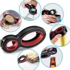 6 in 1 Burköppnare Öppnare för Burkar och Kapsyler