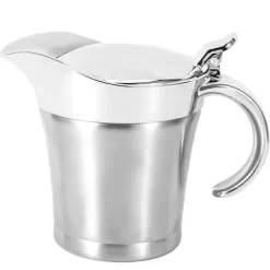 750 ml Gravy Boat 304 rostfri såskanna dubbelväggig biffsåsgryta med lock