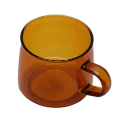 350 ml kaffekopp i glas Kristall kaffemugg med handtag hög temperaturbeständighet för hem och CafeAmber