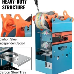 90/95 mm 300-500 koppar/timme manuell koppförseglingsmaskin, smidig och exakt, lätt att använda, allmänt använd