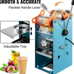 90/95 mm 300-500 koppar/timme manuell koppförseglingsmaskin, smidig och exakt, lätt att använda, allmänt använd