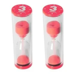 2 röda timglas 3 minuter