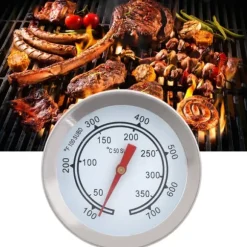 100~700℉ Rostfritt stål BBQ-termometer Temperaturmätare Analog urtavla Dubbel skala