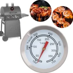 100~700℉ Rostfritt stål BBQ-termometer Temperaturmätare Analog urtavla Dubbel skala