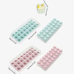 24 rutnät iskubbricka med lock täckta iskubbrickor Inget spill Ice Cube Box Silikon Ice Cube Maker bricka