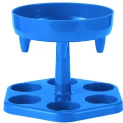 6 Shotglas Dispenser Hållare Roterande Spritdispenser Vinställ Hylla Festtillbehör Blå