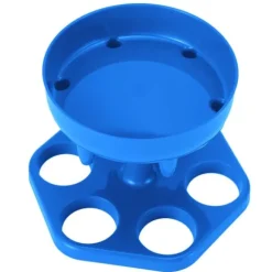 6 Shotglas Dispenser Hållare Roterande Spritdispenser Vinställ Hylla Festtillbehör Blå