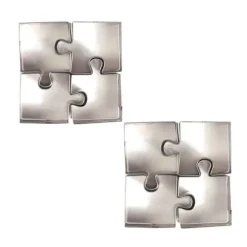 8 små kakformar i rostfritt stål - Pussel