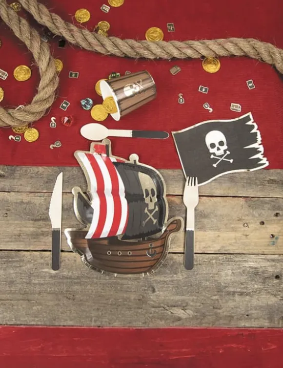 8 Små svarta trägafflar 15 cm. Size-Standard