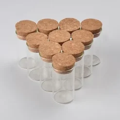 20 st 15 ml liten 30 * 40 mm transparent glasflaska kork tom hantverk dekorativ flaska mat saffransburk liten flaskburk