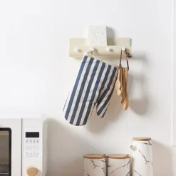 1 st ABS nyckelhängare vägghängande förvaringskrok ställ gör-det-själv-organisatör 4 krokar förvaringshylla hängande krokar