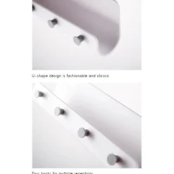 1 st ABS nyckelhängare vägghängande förvaringskrok ställ gör-det-själv-organisatör 4 krokar förvaringshylla hängande krokar