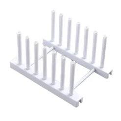 1 st avtagbar disktallrik torkställning avrinningbräda stativhållare för köksredskap (vit)
