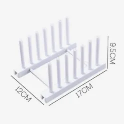 1 st avtagbar disktallrik torkställning avrinningbräda stativhållare för köksredskap (vit)