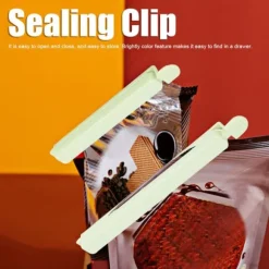 20 st bärbara matsäcksförseglingsklämmor för hemmakök förvaringsförseglare grön