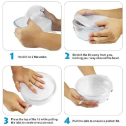6 st Couvercle alimentaire extensible en silicone Couvercle Conservation des aliments Réutilisable