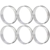 6 st Crumpet-ringar Dubbel volym Enkel urtagning DIY rostfritt stål Engelska muffinsringar för mattillverkningsverktyg 10 cm / 3,9 tum
