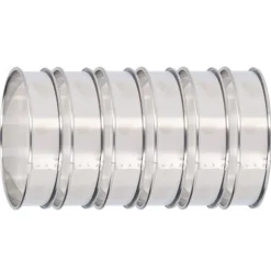 6 st Crumpet-ringar Dubbel volym Enkel urtagning DIY rostfritt stål Engelska muffinsringar för mattillverkningsverktyg 10 cm / 3,9 tum