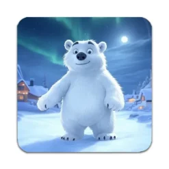 4 ST Djur Isbjörn Underlägg