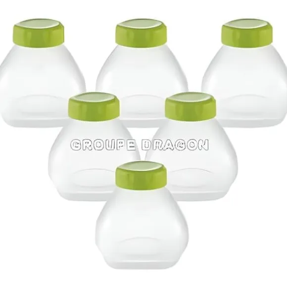 6 st Drickyoghurtflaskor - SEB - För yoghurttillverkare - Grön