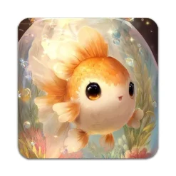 4 ST Fisk Guldfisk Underlägg