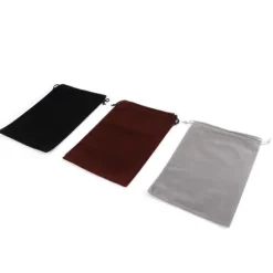 3 st flockande tyg dragskopåse dammtät förvaringspåse för smycken present godis telefon