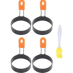 4 st äggformar Enkel urformning Bra värmeisolering Säker ofarlig cirkel äggkokare med borste