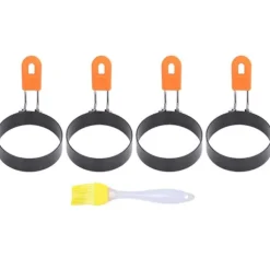 4 st äggformar Enkel urformning Bra värmeisolering Säker ofarlig cirkel äggkokare med borste