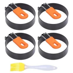 4 st äggformar Enkel urformning Bra värmeisolering Säker ofarlig cirkel äggkokare med borste