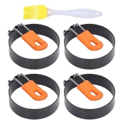 4 st äggformar Enkel urformning Bra värmeisolering Säker ofarlig cirkel äggkokare med borste