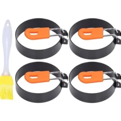 4 st äggformar Enkel urformning Bra värmeisolering Säker ofarlig cirkel äggkokare med borste