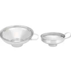 2 st hushålls rostfritt stål bred mun konserveringstratt kopp hopprar kökstillbehör