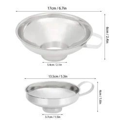 2 st hushålls rostfritt stål bred mun konserveringstratt kopp hopprar kökstillbehör